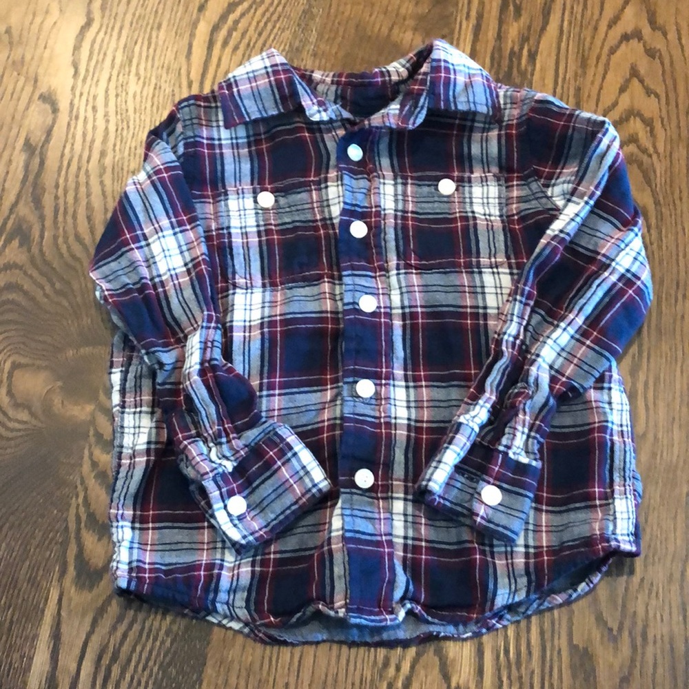 Gap super soft plaid button down shirt sz 4